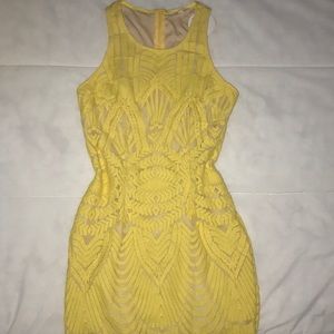 tea & cup yellow dress